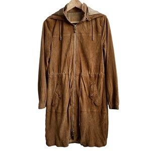 Massimo Dutti | Suede (Goat) Parka | Removable Hood | Color: Camel | Size M
